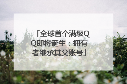 全球首个满级QQ即将诞生：拥有者继承其父账号
