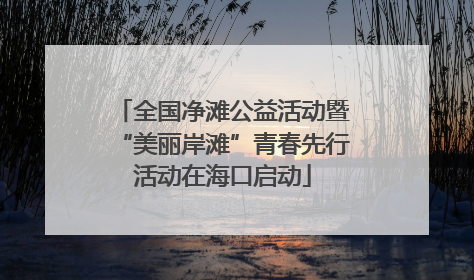 全国净滩公益活动暨“美丽岸滩”青春先行活动在海口启动