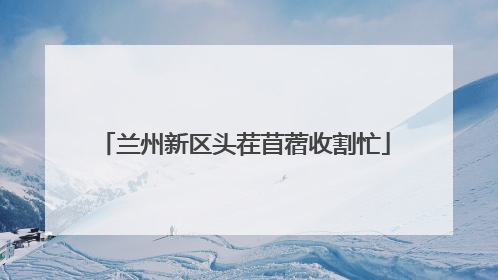 兰州新区头茬苜蓿收割忙