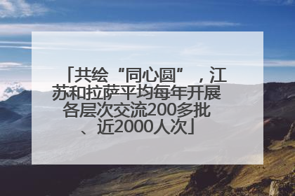 共绘“同心圆”，江苏和拉萨平均每年开展各层次交流200多批、近2000人次