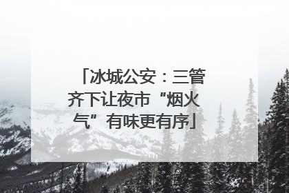 冰城公安：三管齐下让夜市“烟火气”有味更有序