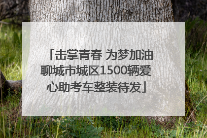 击掌青春 为梦加油 聊城市城区1500辆爱心助考车整装待发