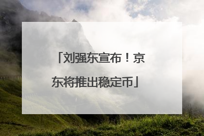 刘强东宣布！京东将推出稳定币