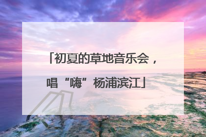 初夏的草地音乐会，唱“嗨”杨浦滨江