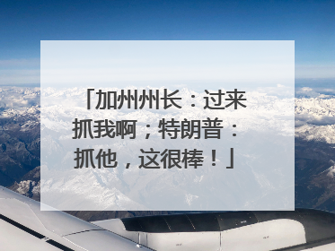 加州州长：过来抓我啊；特朗普：抓他，这很棒！