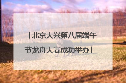 北京大兴第八届端午节龙舟大赛成功举办