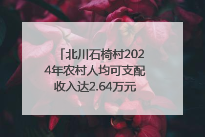 北川石椅村2024年农村人均可支配收入达2.64万元｜新闻发布最前线