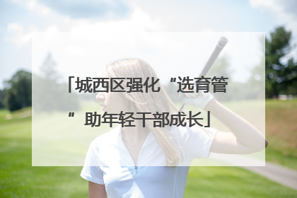 城西区强化“选育管”助年轻干部成长