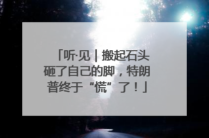 听·见｜搬起石头砸了自己的脚，特朗普终于“慌”了！