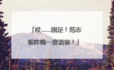 哎……国足！范志毅昨晚一度语塞！