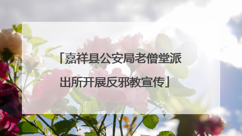 嘉祥县公安局老僧堂派出所开展反邪教宣传
