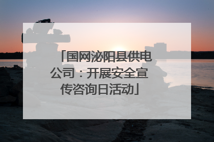 国网泌阳县供电公司：开展安全宣传咨询日活动