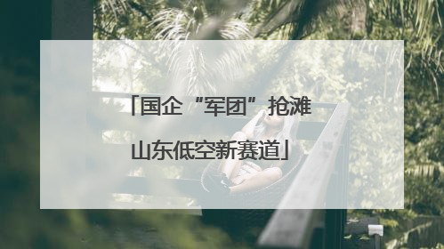 国企“军团”抢滩山东低空新赛道