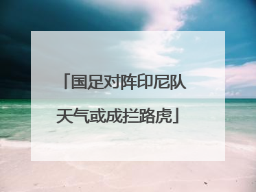国足对阵印尼队 天气或成拦路虎