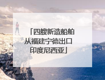 四艘新造船舶从福建宁德出口印度尼西亚