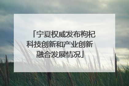 宁夏权威发布枸杞科技创新和产业创新融合发展情况