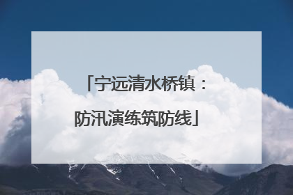 宁远清水桥镇：防汛演练筑防线