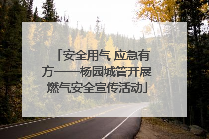 安全用气 应急有方——杨园城管开展燃气安全宣传活动