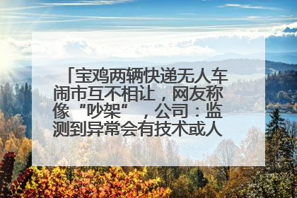 宝鸡两辆快递无人车闹市互不相让，网友称像“吵架”，公司：监测到异常会有技术或人为干预处置