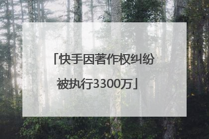 快手因著作权纠纷被执行3300万