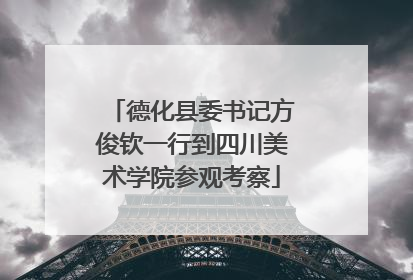 德化县委书记方俊钦一行到四川美术学院参观考察