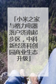 小米之家与格力电器落户济南起步区，中科新经济科创园商业生态升级