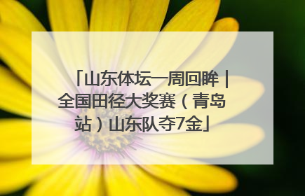 山东体坛一周回眸｜全国田径大奖赛（青岛站）山东队夺7金