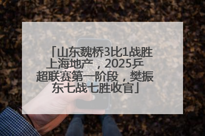 山东魏桥3比1战胜上海地产，2025乒超联赛第一阶段，樊振东七战七胜收官