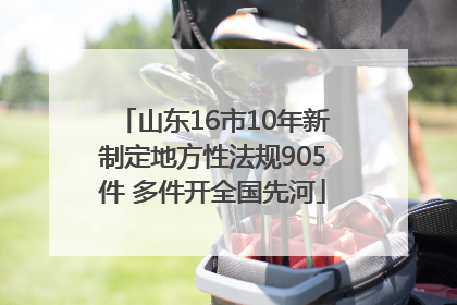 山东16市10年新制定地方性法规905件 多件开全国先河