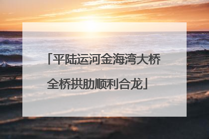 平陆运河金海湾大桥全桥拱肋顺利合龙