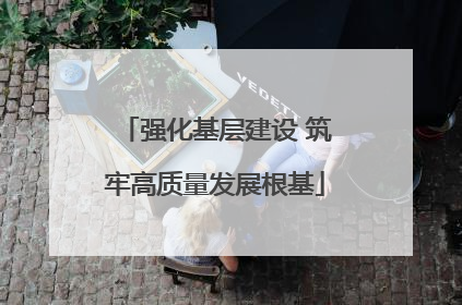 强化基层建设 筑牢高质量发展根基