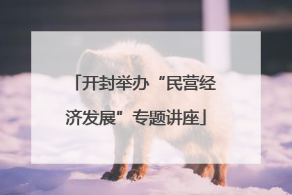 开封举办“民营经济发展”专题讲座