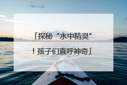 探秘“水中精灵”！孩子们直呼神奇