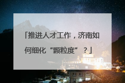 推进人才工作，济南如何细化“颗粒度”？