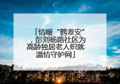 情暖“鹤耋安”，彭刘杨路社区为高龄独居老人织就温情守护网