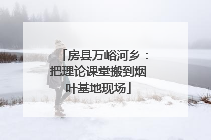 房县万峪河乡：把理论课堂搬到烟叶基地现场