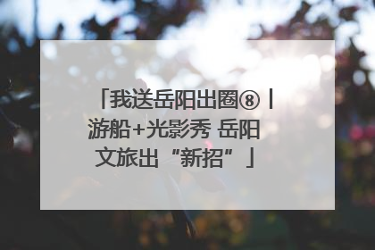 我送岳阳出圈⑧丨游船+光影秀 岳阳文旅出“新招”