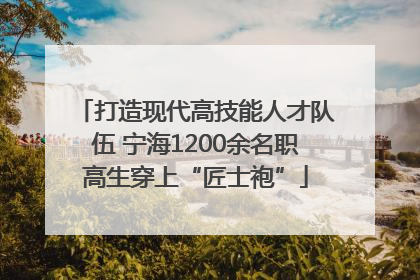 打造现代高技能人才队伍 宁海1200余名职高生穿上“匠士袍”