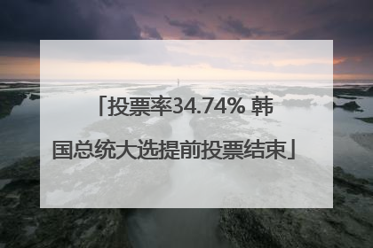 投票率34.74% 韩国总统大选提前投票结束