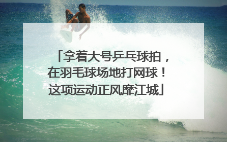 拿着大号乒乓球拍，在羽毛球场地打网球！这项运动正风靡江城
