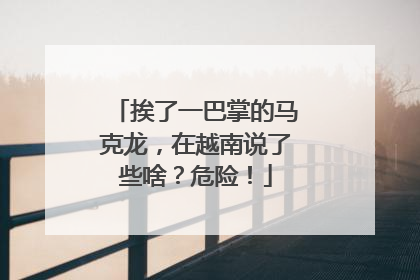 挨了一巴掌的马克龙，在越南说了些啥？危险！