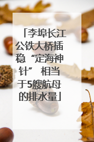 李埠长江公铁大桥插稳“定海神针” 相当于5艘航母的排水量