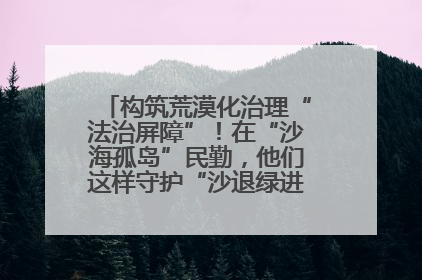 构筑荒漠化治理“法治屏障”！在“沙海孤岛”民勤，他们这样守护“沙退绿进”的生态奇迹