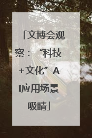 文博会观察：“科技+文化”AI应用场景吸睛