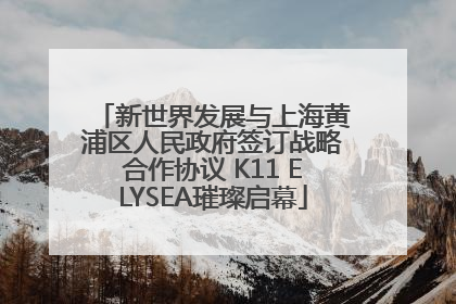 新世界发展与上海黄浦区人民政府签订战略合作协议 K11 ELYSEA璀璨启幕