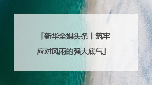 新华全媒头条丨筑牢应对风雨的强大底气