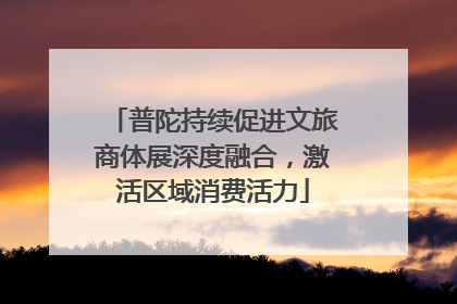 普陀持续促进文旅商体展深度融合，激活区域消费活力