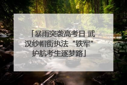 暴雨突袭高考日 武汉纱帽街执法“铁军”护航考生逐梦路
