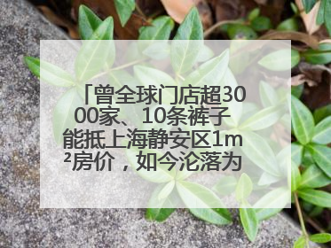 曾全球门店超3000家、10条裤子能抵上海静安区1m²房价，如今沦落为几十元快消品 真维斯，明天的太阳从哪里升起？