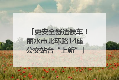 更安全舒适候车！丽水市北环路14座公交站台“上新”